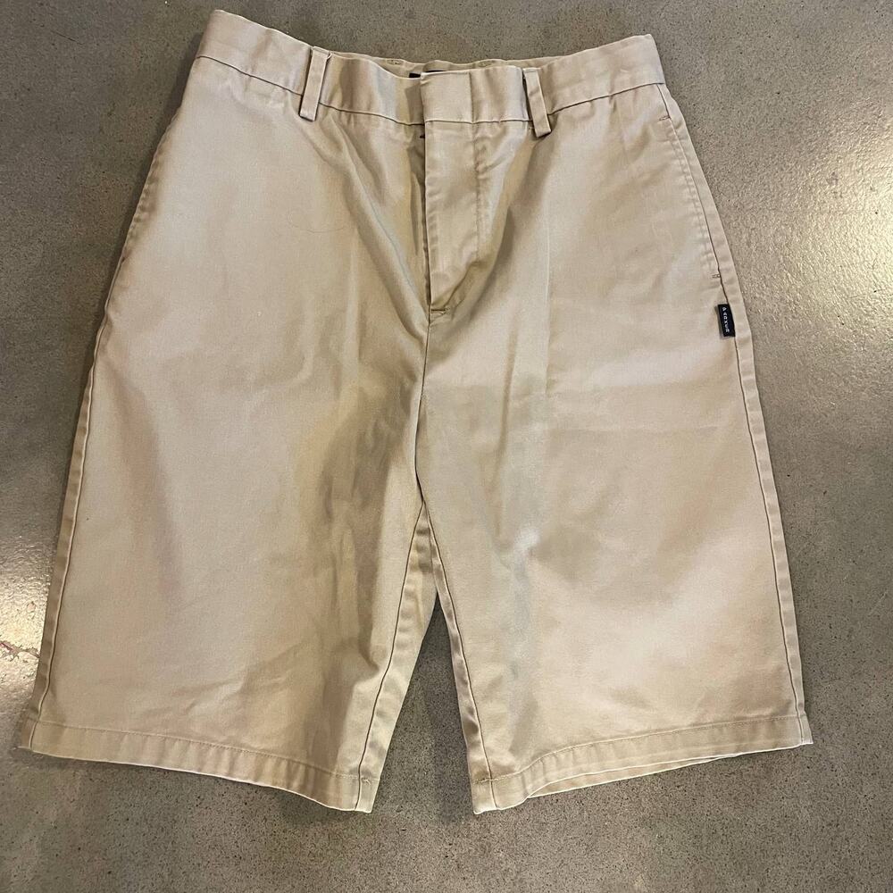Parker Khaki school uniform chino classic shorts Youth boys size 18
